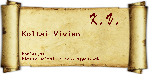 Koltai Vivien névjegykártya